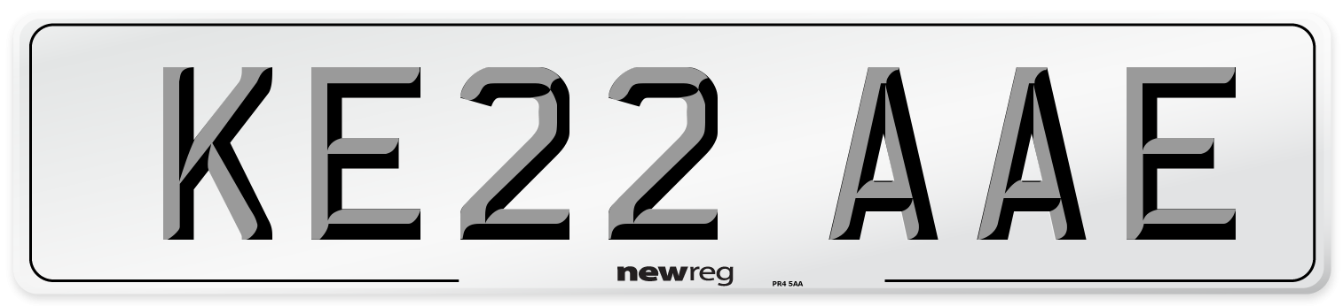 KE22 AAE Number Plate from New Reg